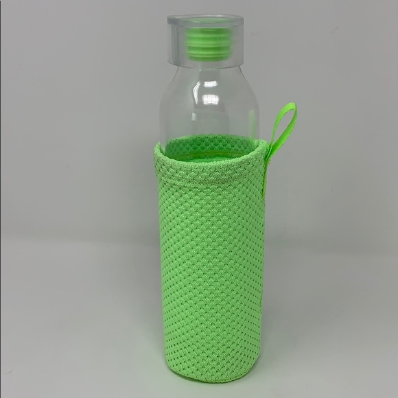 DAVIDsTEA Glass Iced Tea Bottle Lime Green Sleeved - Picture 3 of 8